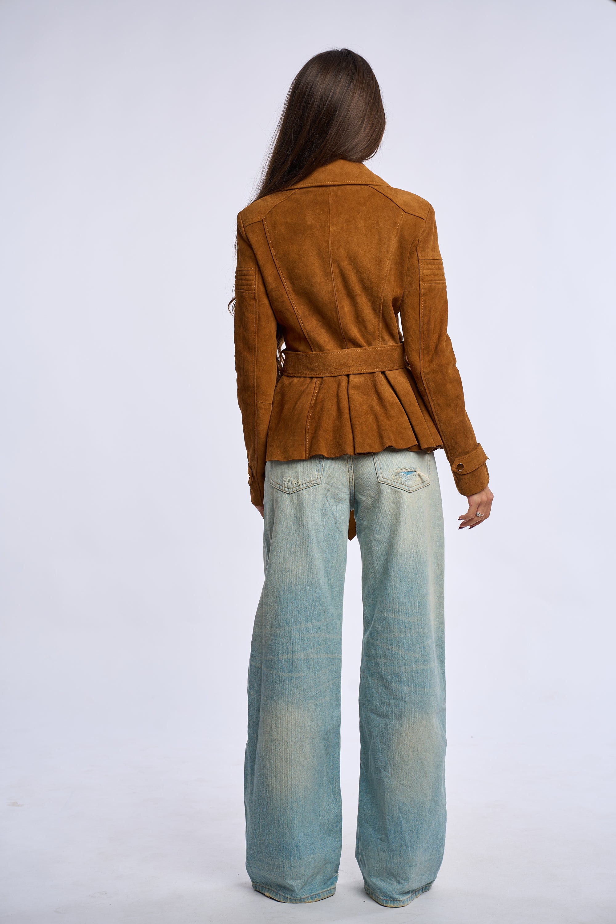 Geaca piele intoarsa Camelia