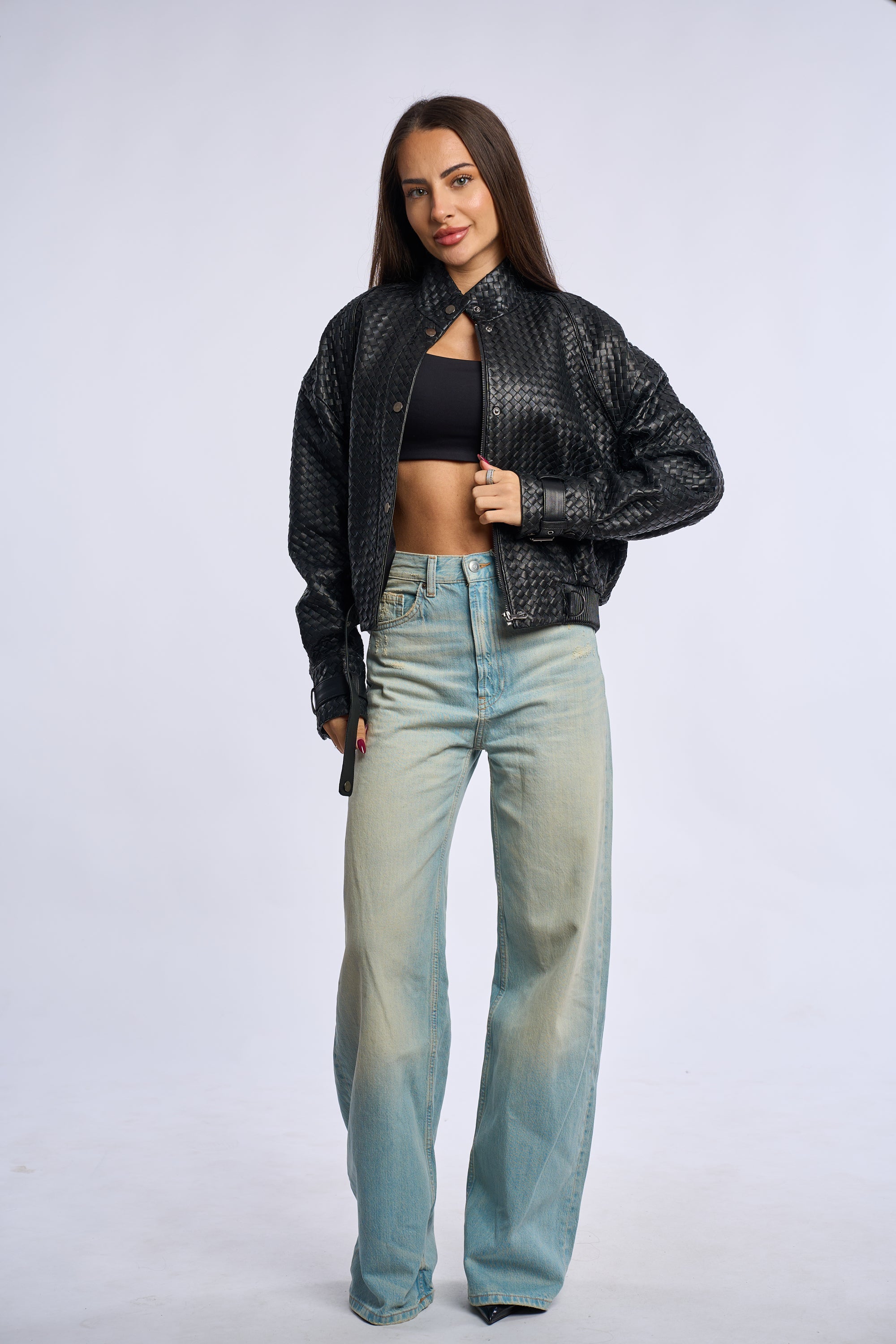 Geaca BT, model impletit, BLACK