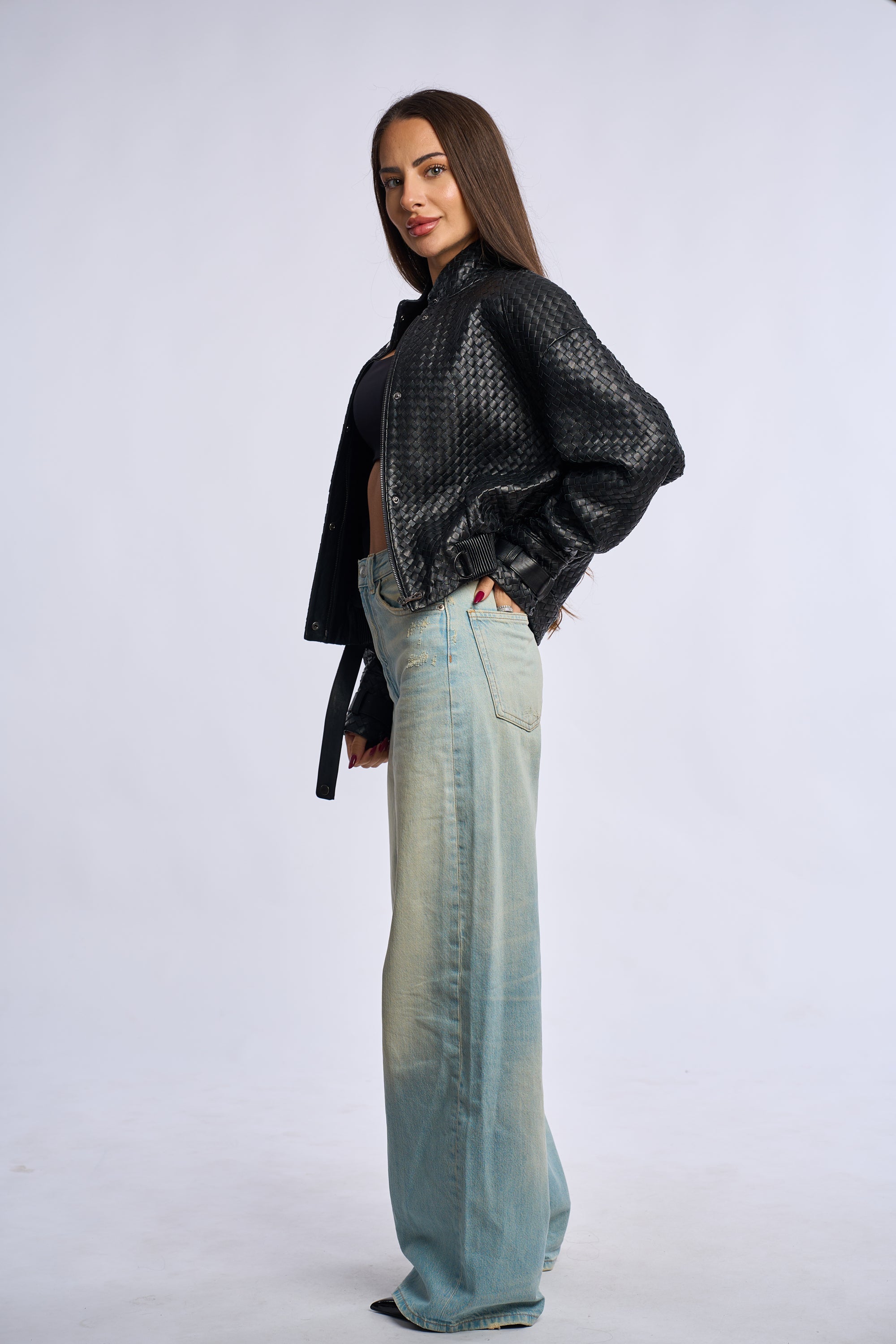 Geaca BT, model impletit, BLACK