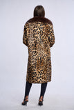 Haina de miel cu guler  de vulpe, imprimeu leopard