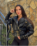 Geaca piele Triple Clap