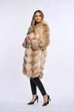 Haina din blana naturala de vulpe surme shadow, Zipper