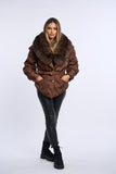 Geaca fas cu blana naturala Adnana, brown