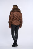 Geaca fas cu blana naturala Adnana, brown
