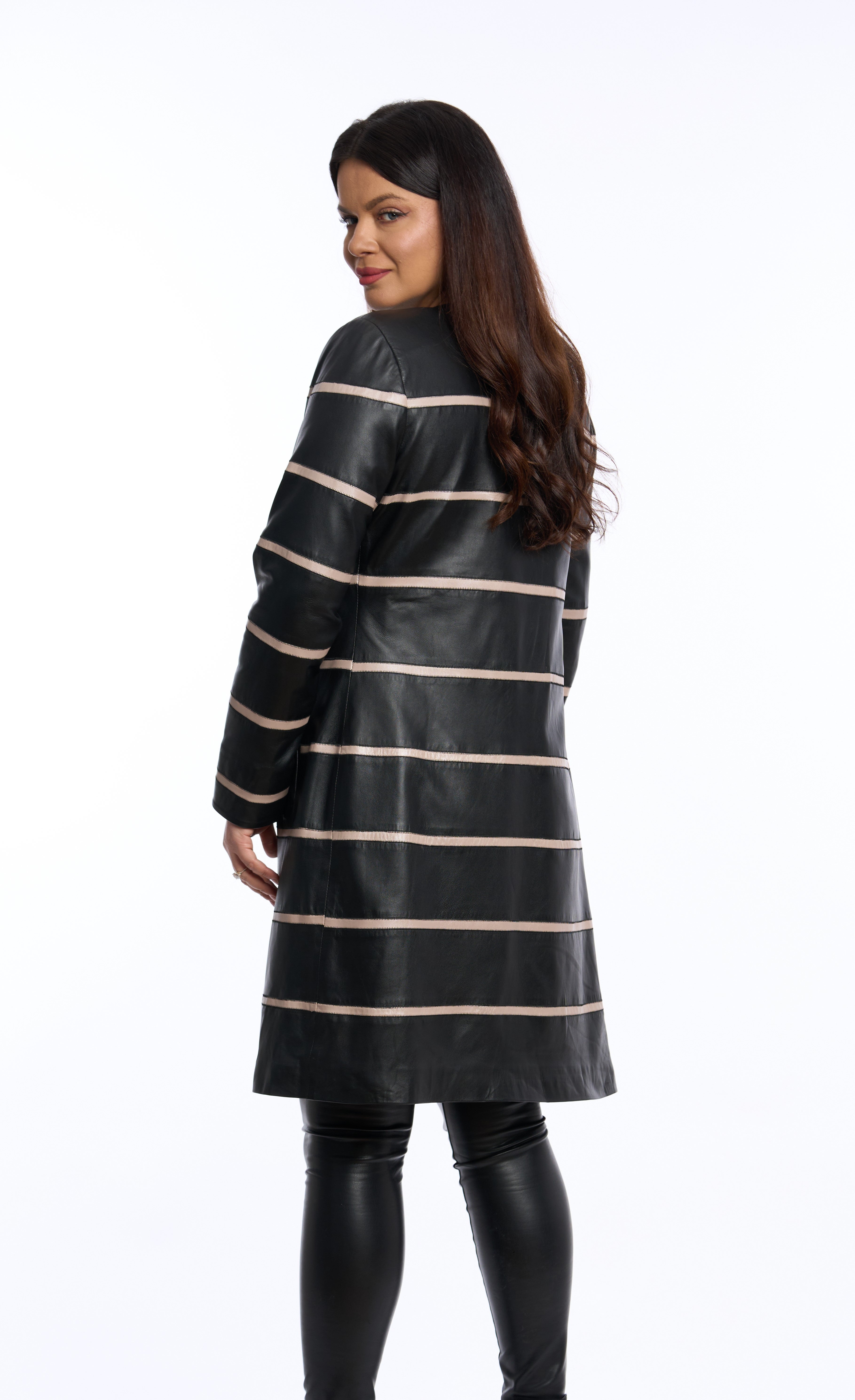 Geaca din piele naturala, Idris Lines Black