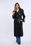 Geaca din piele, trench piele negru