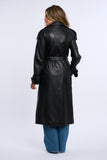 Geaca din piele, trench piele negru