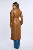 Geaca din piele, trench piele maro