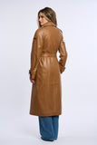 Geaca din piele, trench piele maro