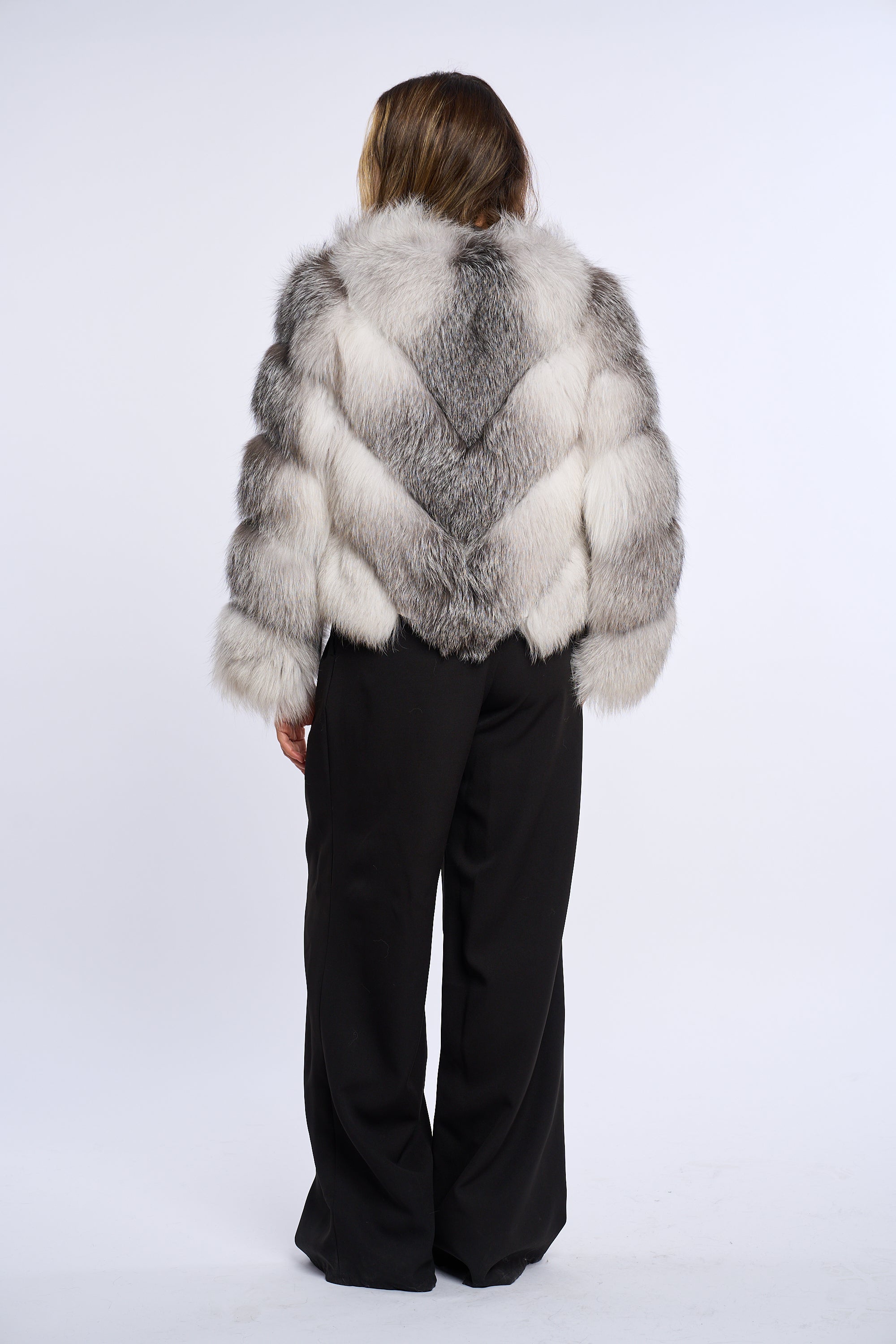 Haina blana naturala de vulpe, V model, vulpe arctica