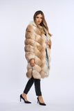 Haina din blana naturala de vulpe surme shadow, Zipper
